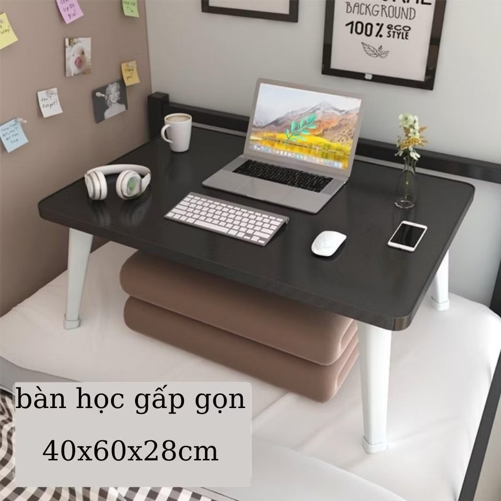 Bàn học gấp gọn chữ nhật chân nhựa cứng size 40x60x28cm - MÀU NGẪU NHIÊN [BH: NONE] 1l1a12