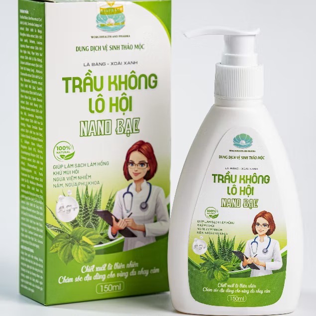 Dung dịch vệ sinh Trầu Không Lô Hội Nano Bạc 150ML [BH: NONE]
