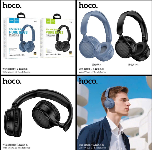 Headphone bluetooth HOCO W66 mẫu chụp tai siêu tiện lợi