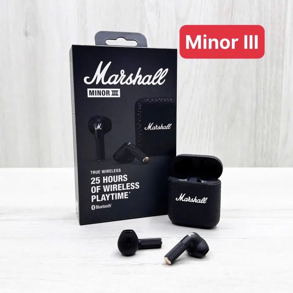 Tai nghe Bluetooth Marshall III 2 tai, có doc sạc, ko nút cao su [BH: 3 tháng] 6l8c10