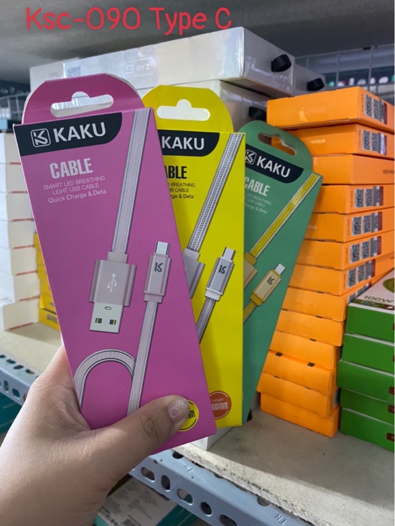 Cáp sạc nhanh tự ngắt usb ra Type C Kaku KSC-090 2m có led chính hãng [BH 1 năm] bn57.xc23