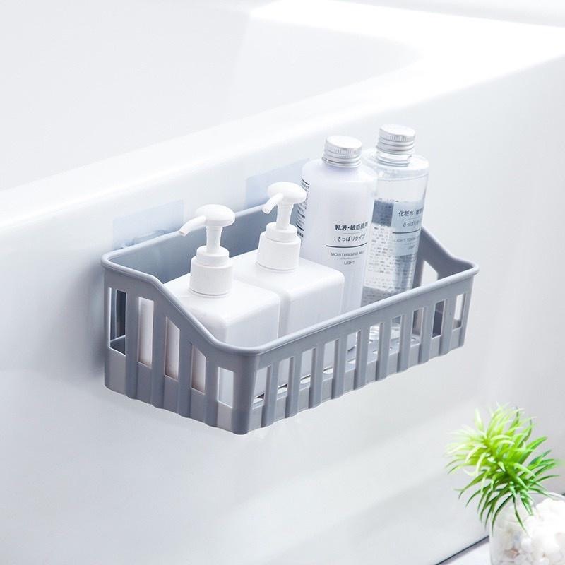 Kệ nhựa dán tường đựng mỹ phẩm đồ dùng đa năng [BH: None]