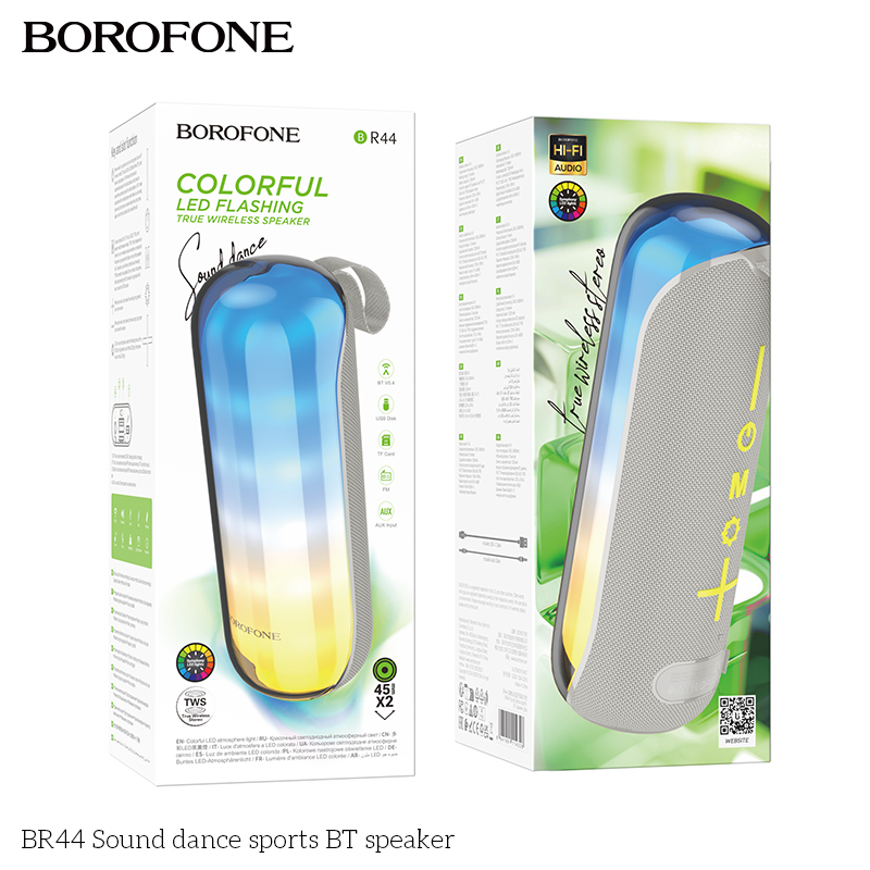 Loa bluetooth BOROFONE BR44 kèm đèn led siêu đẹp chính hãng [BH 1 Năm]