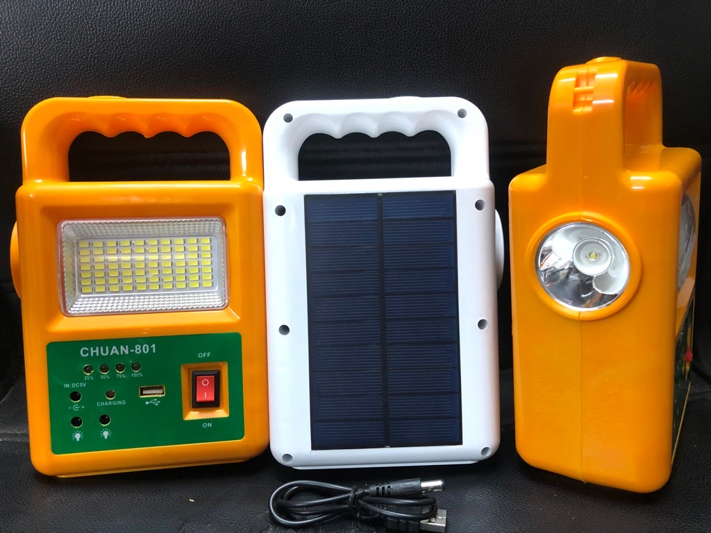Đèn pin tích điện năng lượng mặt trời 6500K đa năng 4in1, có đèn pin CHUAN801 KIÊM PIN SẠC DỰ PHÒNG [BH: 3 tháng]
