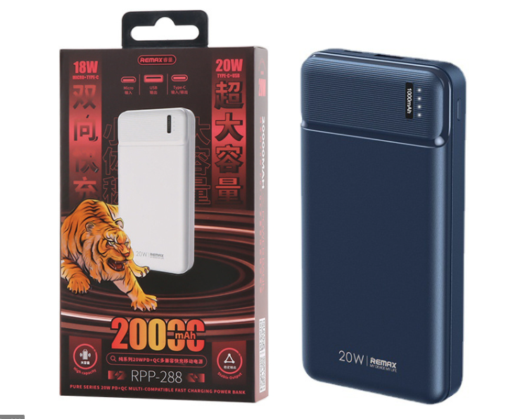 Pin sạc nhanh 20w Remax RPP-288 20.000mAh QC3.0 PD sạc dự phòng Công Ty [Bh: 6 tháng]