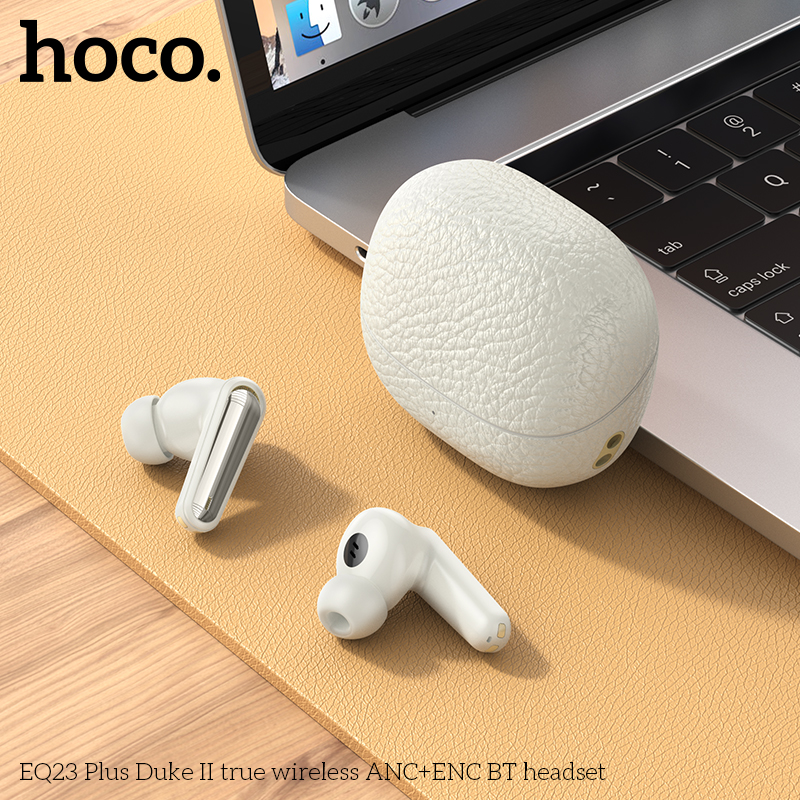 Tai nghe bluetooth giảm tiếng ồn HOCO EQ23 PLUS True Wireless V5.4 40mAh/400mAh ANC+ENC kiểu dáng airpods chính hãng [BH 1 NĂM]