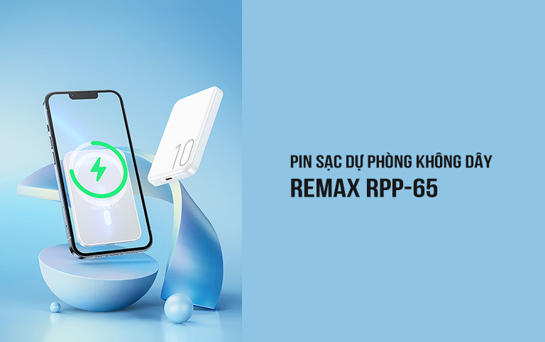 Pin sạc nhanh 22.5w không dây REMAX RPP-65 10.000mAh dự phòng chính hãng [BH 1 năm]
