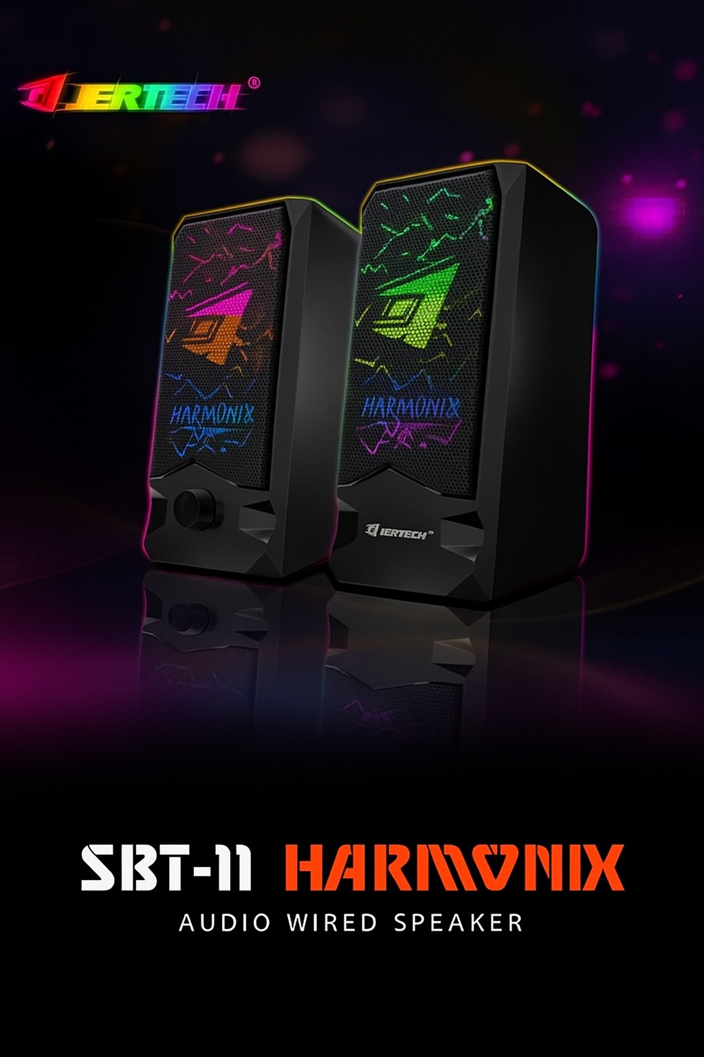 Loa vi tính Jertech SBT-11 có led chính hãng siêu hay [BH 3 tháng]