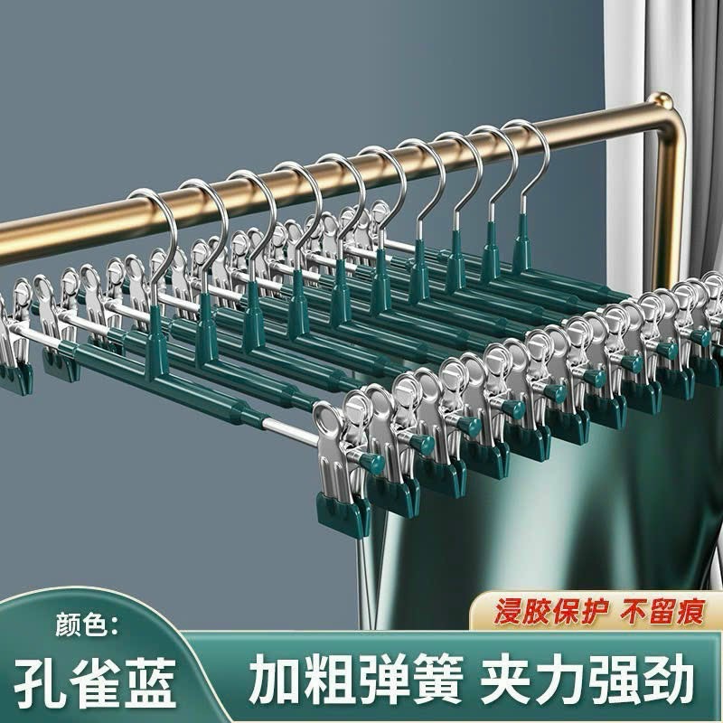 Set 10 Móc quần áo thế hệ mới M2024 chống trượt ko để lại vết hằn lên quần áo (2 đầu có 2 kẹp)- MÀU NGẪU NHIÊN[BH: NONE]