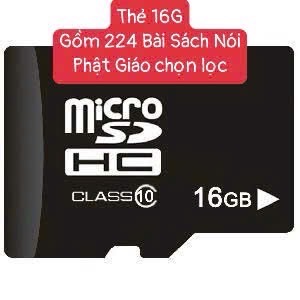 Thẻ nhớ 16Gb gồm 224 bài SÁCH NÓI PHẬT GIÁO chọn lọc [BH: 1 NĂM]