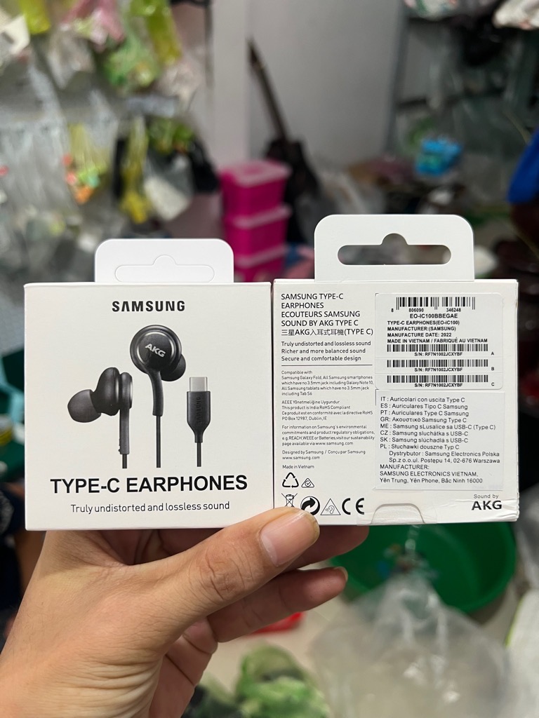 Tai nghe có dây Type-C AKG SAMSUNG ZIN NHÀ MÁY BOX TRẮNG S22 cho Galaxy Note 10 / S10 / S20 [BH 6 tháng] / pktn sale