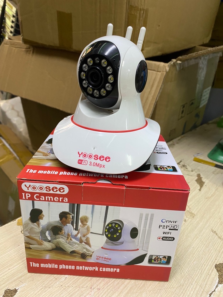 Camera IP wifi Yoosee 3 râu hộp đỏ 6.0Mbx BAN ĐÊM CÓ MÀU [BH 6 THÁNG]