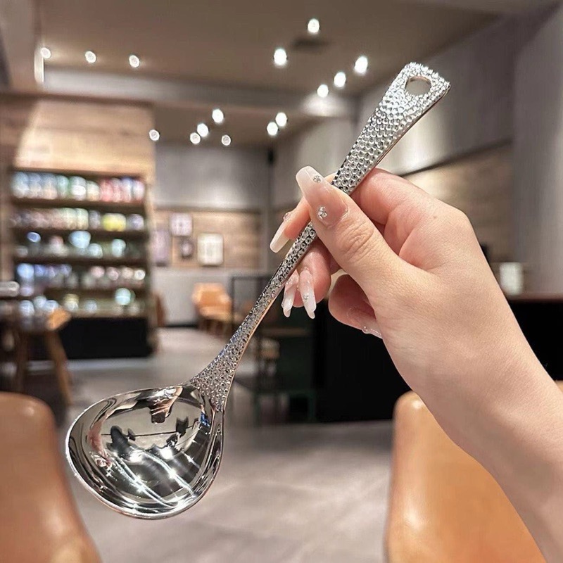 Combo 2 vá inox ăn lẩu 1 người, vá múc canh, vá vớt topping mini nhà bếp [BH: None]
