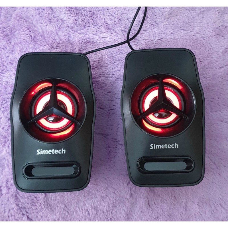 Loa vi tính 2.0 SIMETECH KQ-03 có led chính hãng [BH 1 năm]