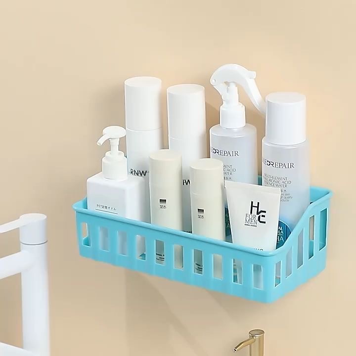 Kệ nhựa dán tường đựng mỹ phẩm đồ dùng đa năng [BH: None]