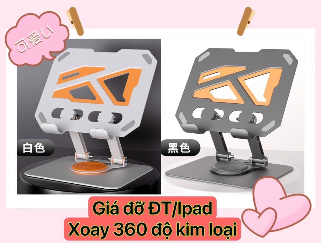 Giá đỡ iPad đế xoay L3TA mẫu mới xoay 360 độ kim loại xịn