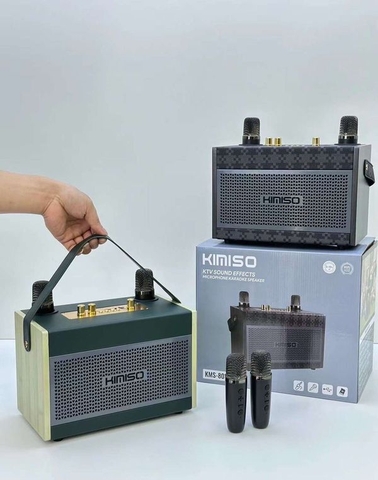 Loa bluetooth xách tay KMS803 Tặng kèm 2 micro không dây [BH: 3 THÁNG]