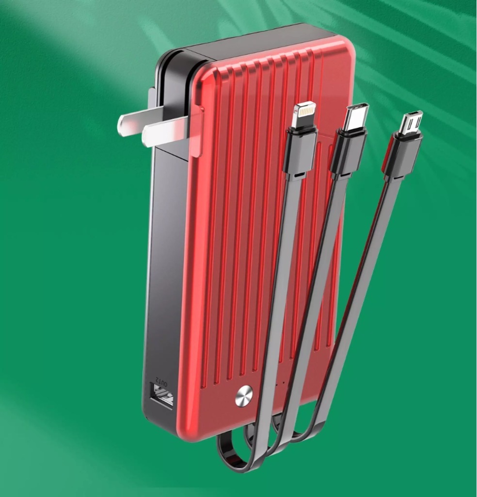 Pin sạc nhanh dự phòng XiPin T106 10.000mAh kèm cáp liền pin chính hãng [BH 6 tháng]