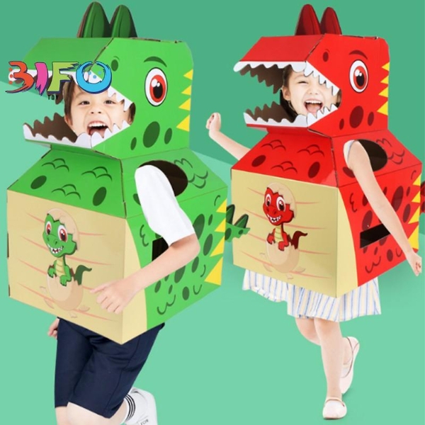 Mô hình Bìa carton hóa trang hình thú, khủng long cho bé - MẪU VỀ NGẪU NHIÊN [BH: NONE]
