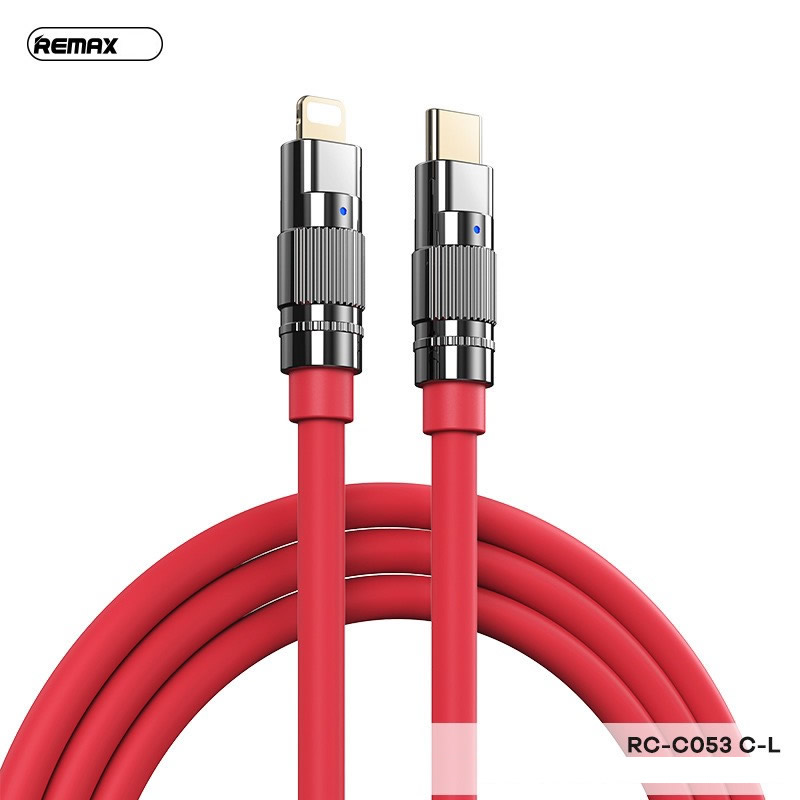 Cáp sạc nhanh 20W REMAX RC-C053 (c-l) Type C ra iPhone Lightning dây mập to chính hãng [BH 1 năm]