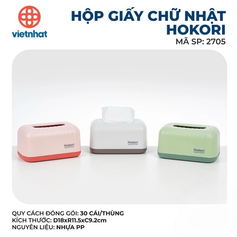 Hộp nhựa VN HKR2705 đựng  khăn giấy ăn [BH: None]