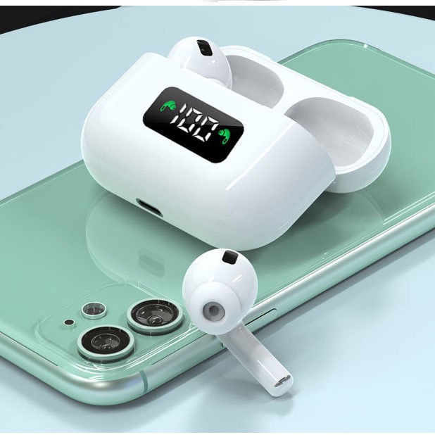 Tai nghe bluetooth APRO3 TWS (2 tai có doc sạc, có nút cao su) có màn hình LCD [BH 3 tháng]