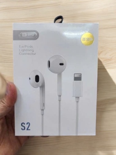 Tai nghe có dây iPhone Lightning BYZ S2 zin chui Lightning iPhone , auto connect chính hãng [BH 6 tháng]