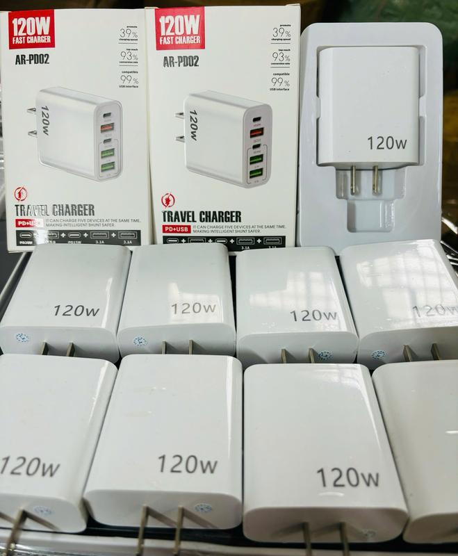 Cóc sạc nhanh 120W 5 cổng AR POD2 (3 cổng usb a + 2 cổng type c) [BH: 1 NĂM]