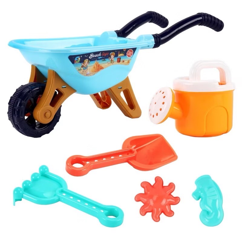Bộ đồ chơi xúc cát, xe đẩy đi biển 6 món [BH: NONE]