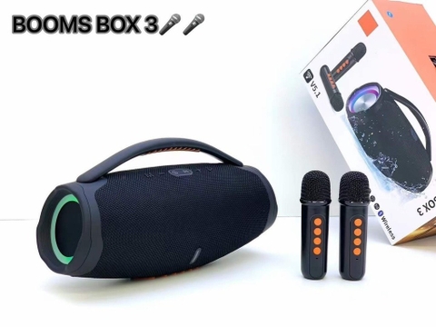 Loa Bluetooth karaoke xách tay Boombox3-21 tặng kèm 2 micro [BH: 6 tháng]