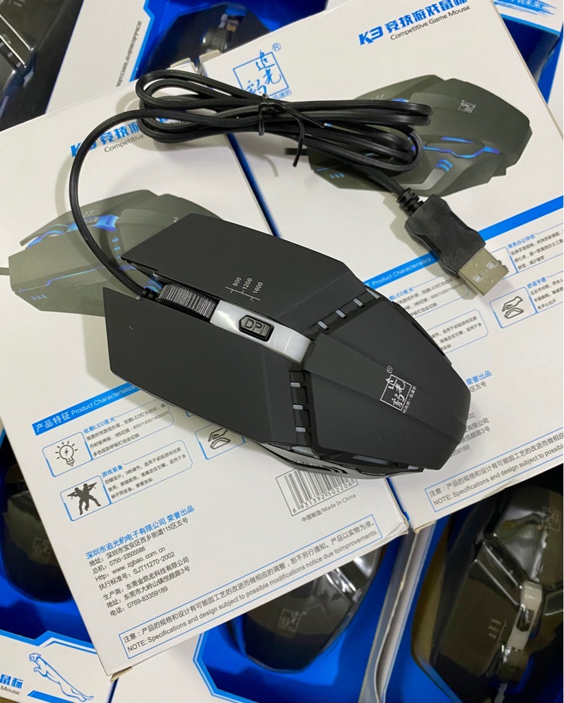 Chuột có dây chuyên game K3 led 7 màu chính hãng [BH 1 năm]