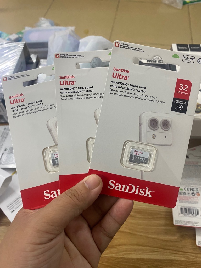 Thẻ nhớ Micro Sandisk Ultra 32Gb Class 10, SPEED UP TO 100MB/S FULL BOX chính hãng [BH 2 năm]