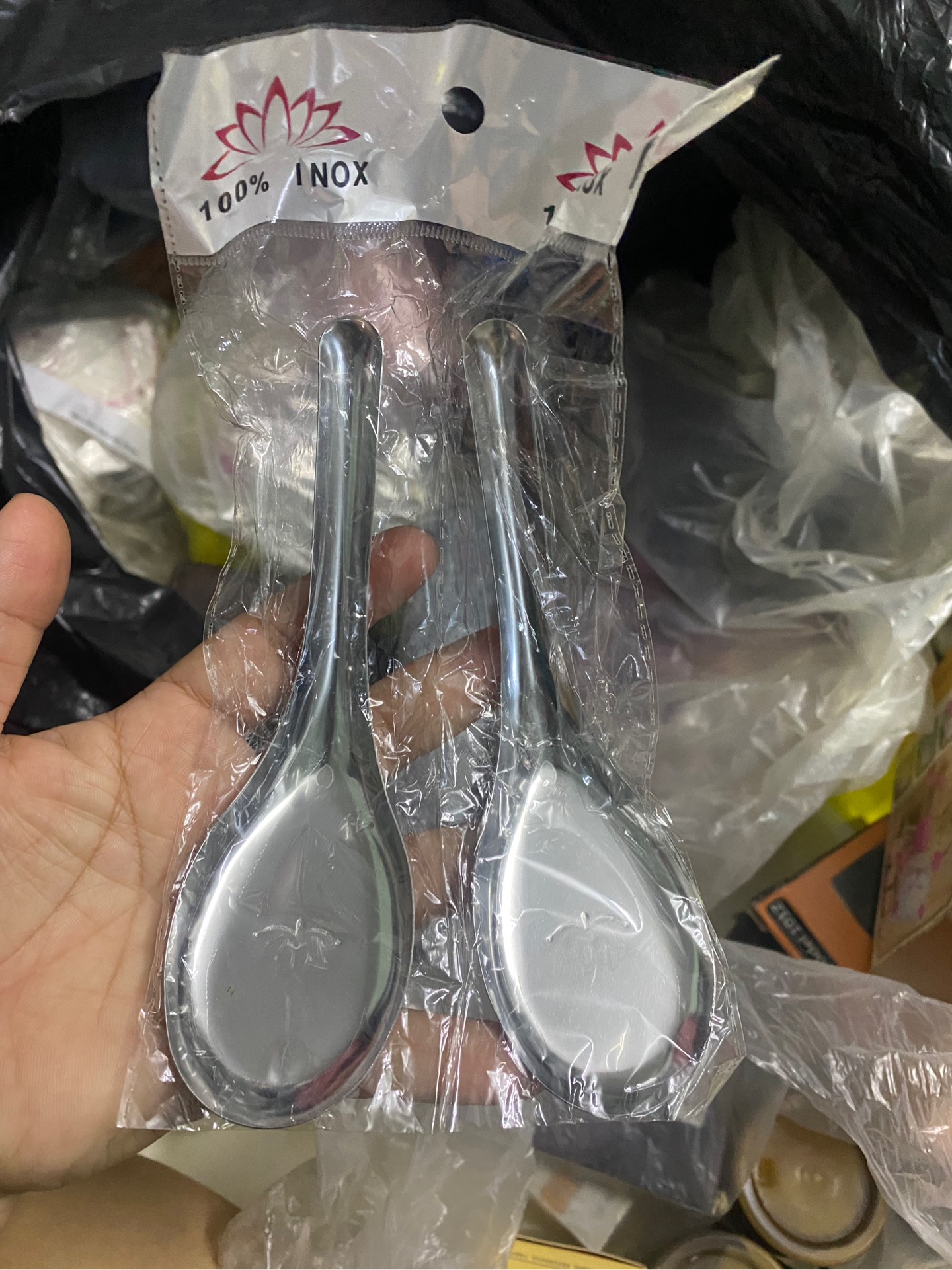 Xả lỗ- Combo 6 thìa inox ăn canh