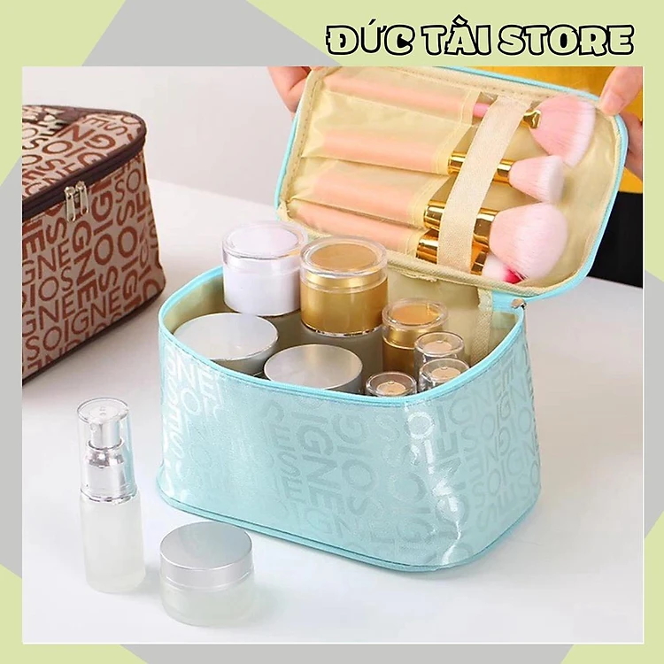 Túi đựng đồ trang điểm, mỹ phẩm du lịch nhiều ngăn nhỏ gọn / pktn sale