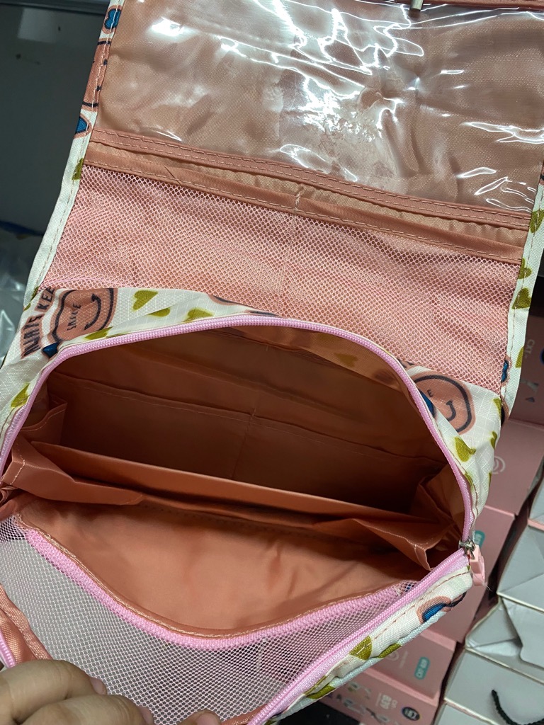 Túi đựng mỹ phẩm du lịch Dafeng có quai xách, móc treo tiện lợi, thiết kế sang trọng / pktn sale