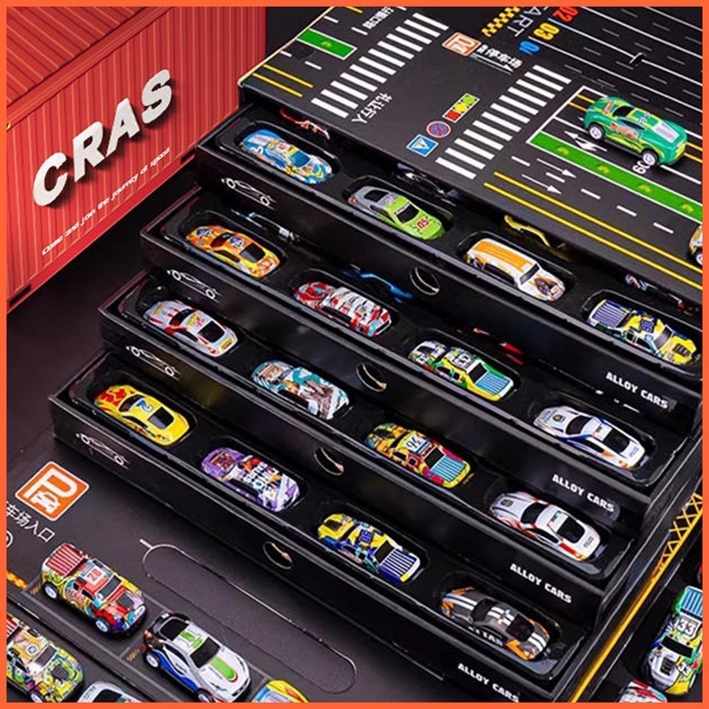 Hộp đồ chơi 48 chiếc xe Cars container hợp kim cho bé