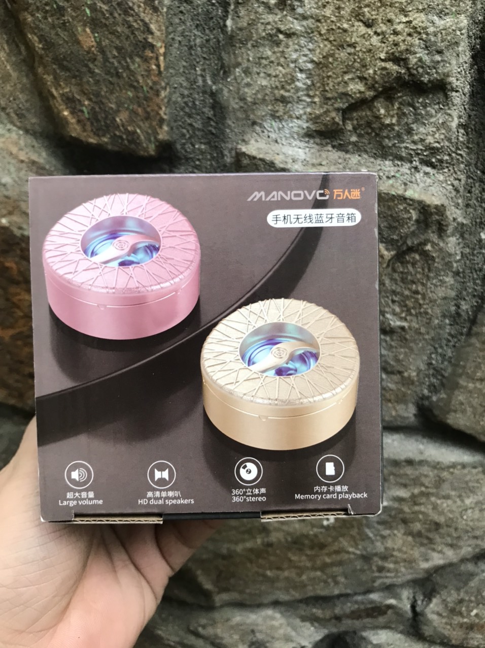 Loa bluetooth Manovo A5 mẫu tròn có led [BH 3 tháng] / pktn sale