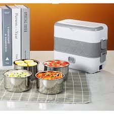 Hộp cơm 4 ngăn 2 tầng hâm nóng thức ăn tiện lợi [BH: NONE]