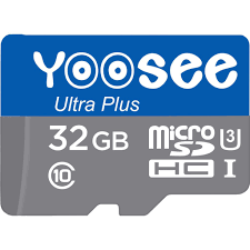 [Không vỹ/ hộp] Thẻ nhớ YOOSEE 32Gb class 10 4K (xanh/ đỏ tùy lô) chuyên xài cho camera [BH: 1 năm]