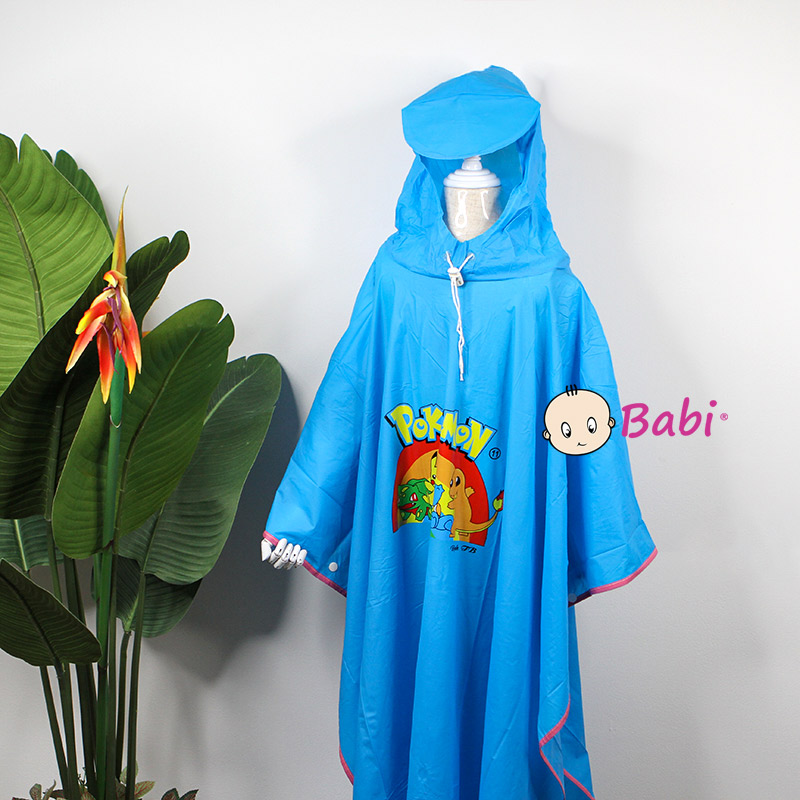 Áo mưa cánh dơi trẻ em size 8 Pokemon cho bé / pktn sale