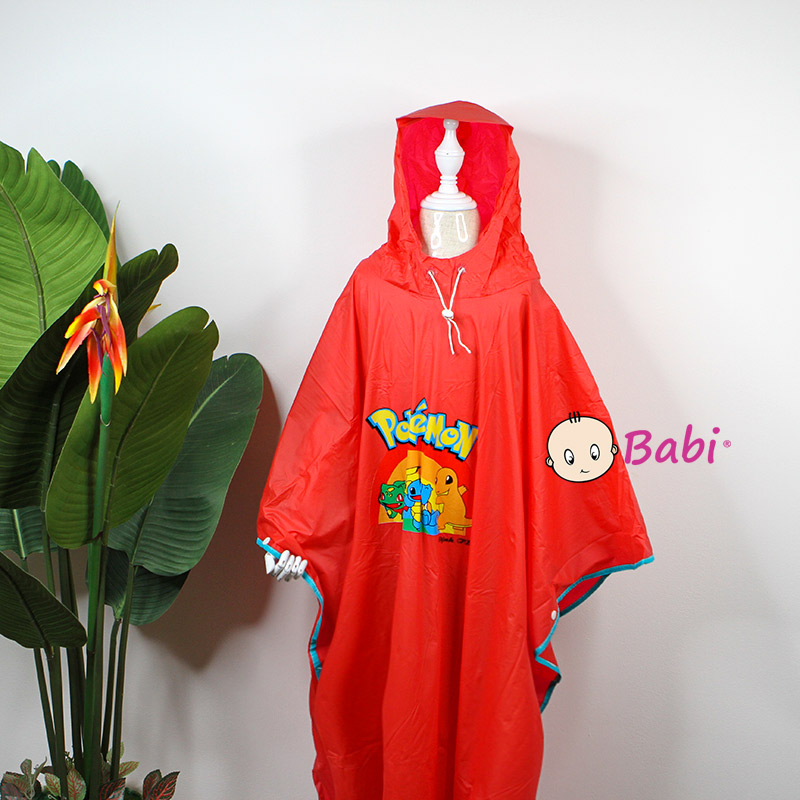 Áo mưa cánh dơi trẻ em size 8 Pokemon cho bé / pktn sale