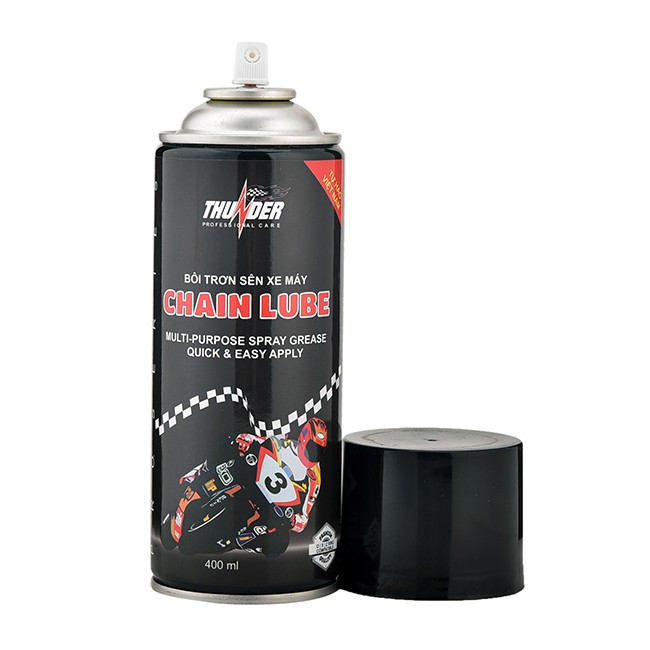 Chai xịt bôi trơn sên xe máy THUNDER CHAIN LUBE 400ml (dưỡng sên)  CT-06428-9l8-2083 / pktn sale