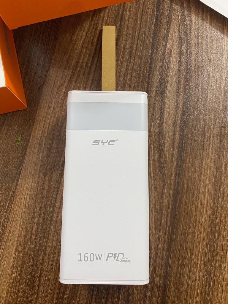 Pin sạc nhanh 160W max SYC S154 40.000mAh, có chức năng đèn pin, màn hình hiển thị % pin chính hãng [BH 1 năm]