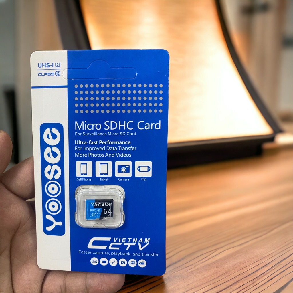 Thẻ nhớ YOOSEE 64Gb class 10 4K (full box vỹ) chuyên xài cho camera [BH: 1 năm]