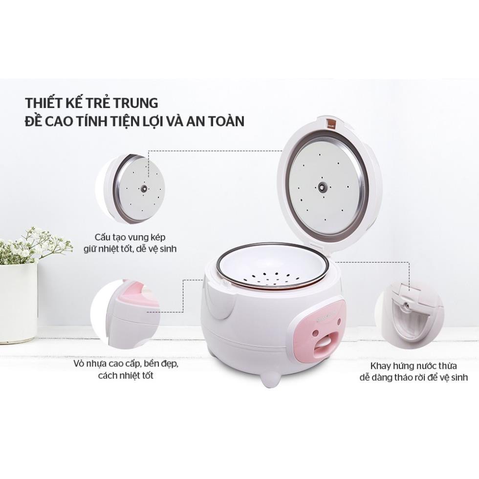Nồi cơm điện 500w SUNHOUSE SH8217 1.2 lít hình heo siêu cưng [BH: 1 THÁNG]