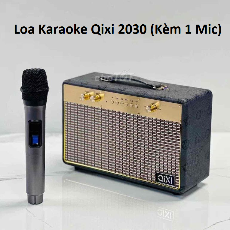 Loa bluetooth karaoke QIXI SK-2030 tặng kèm 1 micro không dây hát karaoke [BH: 3 tháng]