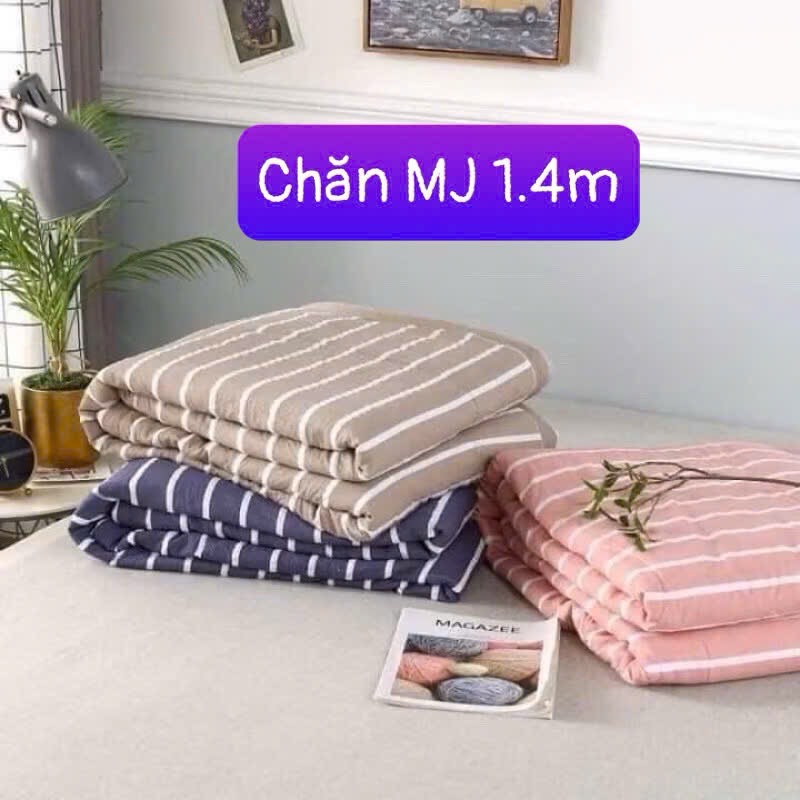 Chăn mền MJ 1.4m phối sọc trắng thoáng mát