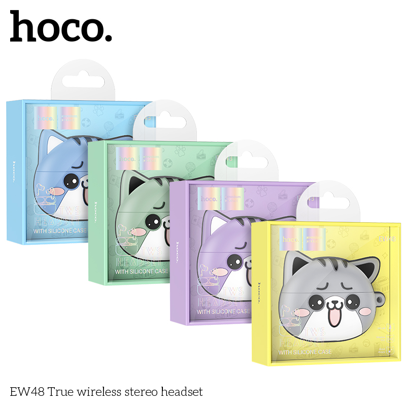 Tai Nghe Bluetooth HOCO EW48 True Wireless kiểu dáng airpods pro có dock sạc chính hãng [BH 1 năm]