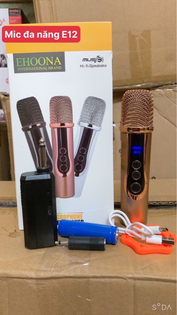 MICRO KHÔNG DÂY EHOONA E12 ĐA NĂNG MINI  [BH 6 THÁNG]