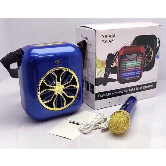 Loa bluetooth karaoke YS A20 tặng kèm 1 micro ko dây [BH 6 tháng]